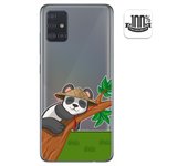 Tumundosmartphone Funda Gel Transparente para Samsung Galaxy A51 diseño Panda Dibujos