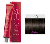 Tinte Igora Royal 4-0 Castaño Medio Natural 60 ml. Schwarzkopf