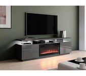 Mesa de tv Charlotte 151 , Muebles ES, LED, Negro, 180 x 56 x 40cm