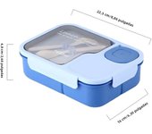 Bento Lunch Box Kid's Lunch Box Microwaveable Bento Box with Tableware Kawaii Heated 3 Grid Sandwich Snack Food Box Food Storage