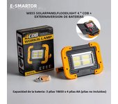 Portable Super Bright Spotlight 4 COB 3000LM Flashlight Solar Work Lamp Outdoor Camping Emergency Floodlight With Solar Panel