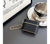 Bucket Bag Earphone Case for Apple Airpods 1/2/3Pro2 High Quality Electroplated Leather Soft Case with Pendant Chain Fashionable