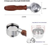 51mm Coffee Bottomless Portafilter Stainless Steels For Delonghi EC680 EC685 Replacement Filter Basket Espresso