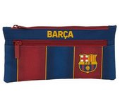 SAFTA - F.C.BARCELONA Portatodo con Cremalleras - Estuche Diseño único con Licencia Oficial - Cartera porta objetos con 2 cremalleras - Estuche diseño único y licencia oficial by safta -