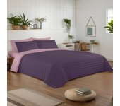 NATURALS - Colcha Bouti Reversible Bicolor - Microfibra Extrasuave - Relleno 100 Gramos (Cama 90/105 - 135/150 - 180) - Cubrecama Acolchado a Líneas - Ideal Primavera y Verano - Fabricado en España