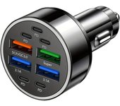 9-in-1 Charger QC3.0 4USB 5PD Type C USB Mobile Phone Fast Charging Quick Charger Adapter In Car