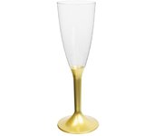 MONOUSO | Copa Reutilizable PS Pie Oro Cava 120ml 2P (20 Uds)