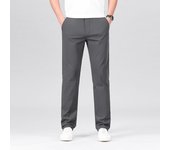 New Four Seasons Mens Cotton Casual Pants Clothing Solid Color Straight Business Loose Male Classics Brand Slim Fashion Trousers