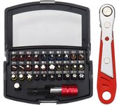 33 In 1 Screwdriver Set Magnetic Short Bit Socket Extension Rod Phillips Slotted Torx Hex Multitool With Ratchet Wrench