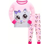 2pcs Boys Casual Crew Neck Animal Print Pajama Sets