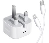 Cargador para iPhone: adaptador de Corriente USB-C de 20 W + cable USB-C a Lightning de 2 m