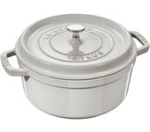 Staub La Cocotte 20 cm, redondo, Blanco trufa, Hierro fundido