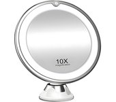 10x Magnifying Mirror Travel Led Lighted Makeup Mirror With Suction Cup Wall Mounted Magnifying Mirror 360 Rotation Free Standing Mirror Ideal For Shav