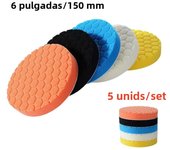 3/4/5/6/7 Inch 5pcs Car Polishing Pad Kit Auto Self-Adhesive Buffing Waxing Sponge Wheel Polishing Pad For Car Polisher Drill