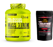 Colossus Mass King Nutrition Xtreme – Gainer con Digezyme, Maltodextrina y Sucralosa para Masa Muscular + Creatina 200Gr