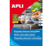APLI ETIQUETAS APLI 3052 ADHESIVAS REMOVIBLES 38 X 21.2 100H ETIQUETAJE 31x22x2 Cms.