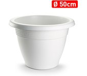 MACETA REDONDA 51x51x41 CM BLANCA 1127101 PLASTICFORTE