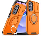 Design Case for Samsung A13 A14 A15 A23 A25 A54 5G 360 Full Body Rugged Protective Slide Camera Stand Protection Ring Cover