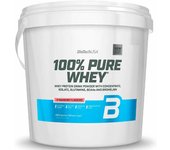 Biotech Usa 4kg 100% Pure Whey  - Proteína en Polvo con BCAA y Glutamina - Sin Gluten, Sin Aceite de Palma