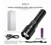 Super Bright Laser Flashlight Zoomable USB Rechargeable Torch Lamp 5 Lighting Modes Outdoor Adventure Long Range Flashlight