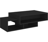 vidaXL Mesa de centro madera contrachapada 105x55x32 cm Blanco, Negro, Roble Sonoma Mesita de Salón o Comedor o Auxiliar Mesa de Café Meuble Salón