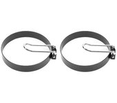 2pcs Stainless Steel Round Non-Stick Egg Shaper Frying Pan Ring Mold Accessory Kitchen Utensils