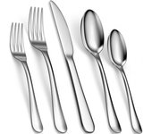 Juego de cubiertos de acero inoxidable de 30 piezas - elegante juego de cubiertos para 6 personas - accesorios de cocina, juego de cubiertos, pulido