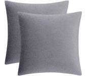 Funda de almohada de terciopelo de 2 piezas de 18 * 18 pulgadas, cojín de terciopelo simple y moderno, juego decorativo de color sólido suave, funda de cojín de almohada lumbar, adecuado para sofá, dormitorio, automóvil