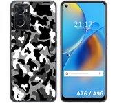 Funda Silicona para Oppo A76 / A96 diseño Snow Camuflaje Dibujos