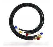 R410A AC Charging Hose Set 1/4'' SAE 800 PSI for HVAC Air Condition Refrigerant Hoses R134A R12 R22 R502 Air Condition
