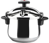 Magefesa Star Bombeada - Olla a Presión Tradicional de Acero Inoxidable 18/10, Cocina Sana, Para Inducción, Reparto del Calor, Válvula Giratoria