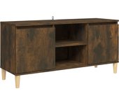 vidaXL Mueble de TV patas madera maciza 103,5x35x50cm, Mueble de Salon, Mueble TV, Mueble TV salon, Mesa de TV, Mueble tele