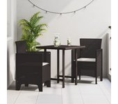 Sillas de Jardín de vidaXL con Cojines Set de 2 Marrón, Taupe