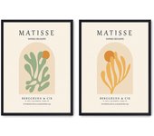 Set de 2 cuadros calidad premium con marco de madera - 30x40 cm o 50x70 cm - POSTER LAB