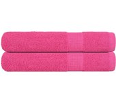 Toallas de sauna 2 piezas Rosa 80x200 cm 360g/m² 100% Algodón