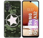 Tumundosmartphone Funda Gel Tpu para Samsung Galaxy A32 4G diseño Camuflaje 01 Dibujos