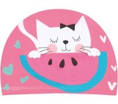 WABJTAM-Gorro de natación para piscina para niños, niñas y niños, tejido de PU suave y cómodo, fácil de poner, color rosa