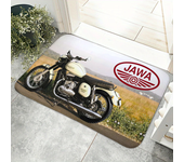 1pc JAWAs Vintage Motorcycle Floor Mat Floor Mat Anti-Slip Kitchen Bedroom Handmade Tufted Rug Carpet Living Room Entrance Rug