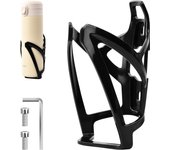 Portavasos de bebida de bicicleta, antiarañazos ciclismo bebida botella soporte adaptador ciclismo hervidor soporte para bicicleta de carretera y bicicleta de montaña, negro