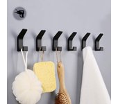 6 Ganchos adhesivos de pared, Ganchos para Colgar sin tallar, Gancho para toallas de Puerta, percha adhesivos para Baño
