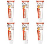 Elmex Niños Protección Caries Pasta de Dientes Infantil, 6 Ud x 50 ml, Protege contra la Caries, Dentífrico para Niños 0-6 Años, Contiene 1000ppm de Fluoruro de Amina (Pack 6)