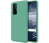 Funda Silicona Líquida Ultra Suave para Vivo Y70 color Verde