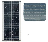 300W 12V panel solar, Kit de panel solar, Kit de Cargador de agua con 60A controlador de carga solar para RV, Yate, Al Aire Libre, Jardín, Iluminación