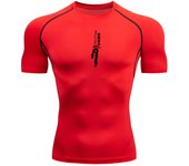 Anime Graphic Compression Shirts for Men Athletic Quick Dry Tshirts Tees Tops Gym Workout Undershirts Short Sleeve Rash Guard