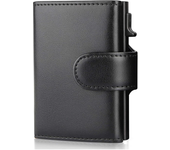 Men Leather Aluminum Business Bank Cardholder Male Case Minimalist Wallet Rfid Credit Card Holder Wallets 2024