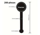 100/200pcs black Thank you long sealing sticker pudding bottle sticker, baking box label sticker, baking, handicraft products