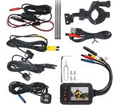 Waterproof Motorcycle DVR Camera Front Rear View Dual Lens USB 2Inch Screen 1080P/720P Dashcam Video Recorder With Holder Switch