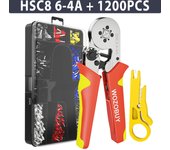Crimping Pliers HSC8 6-4A/6-6A Tubular Terminal Crimper Wire Mini Ferrule Crimper Tools Household Electrical Kit With Box