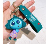New Inside Out 2 Anime Figure Keychain Pendant Brain Agent Team Sadness Joy Anger Action Doll Car Keychain Ring Pendant