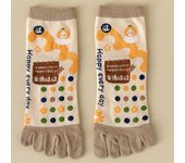 5 Pairs Kawaii Cute Women Toe Socks with Separate Fingers High Quality Cotton Five Finger Socks Cartoon Sports Ankle Socks